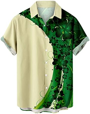 Muški dnevni košulja St.Patrick Irska Shamrock Thirt Hawaiian Dugme Up majice Ležerne prilike