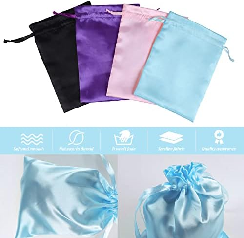 Sennaux saten poklon torba 25pcs / 50pcs / 100pcs saten vrećice za crtanje nakit glatke mekane vrećice od svile