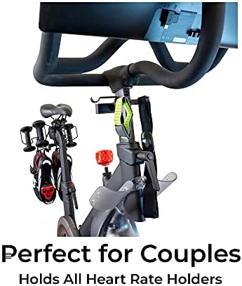 Držač monitora za otkucaju srca za bike i peloton bicikl + - Prestanite zabluda za remen za prsa - metalna kuka za pauzu za Peloton