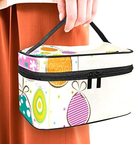 Mala šminkarska torba, patentno torbica Travel Cosmetic organizator za žene i djevojke, sretan uskršnji crtić