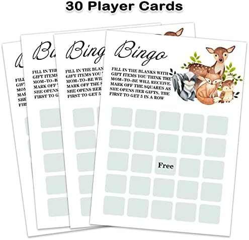 Karte za tuširanje za bebe, safari životinje Bingo Game Card za bebe tuš kabine, smiješne lekove za