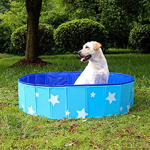 PVC bazen za kućne ljubimce pas bazen sklopivi mačji kupatilo bazen otvoreni zatvoreni dečiji bazen soba za porođaj za mačke i pse-Blue_L