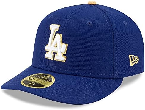Nova Era LA Los Angeles Dodgers 59FIFTY LP Zlatni program niskog profila 2020 šampioni Svjetske
