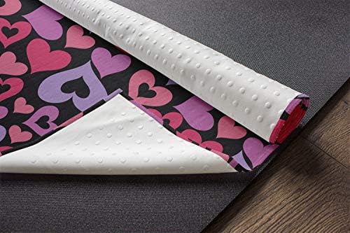 Ambesonne Love Yoga Mat ručnik, silueta srca ružičasti oblici Valentines Dan Proslava sretan