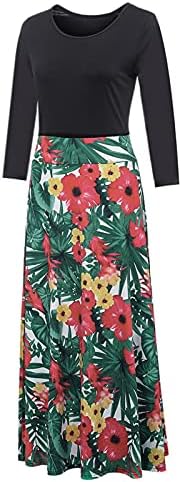 Zefotim haljine za žene 2023 skraćeno / dugih rukava Floral Maxi duga haljina ljetna modna casual sunčeve