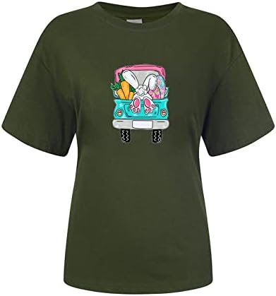 Žene Ležerne majice Smiješno uskršnja grafička majica Labavi kratkih rukava Tees Ters TEEEN Girls