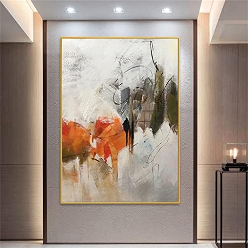 Yxbdn Sažetak siva narandžasta ručno rađena moderna uljana slika platna slika zidna Umjetnost