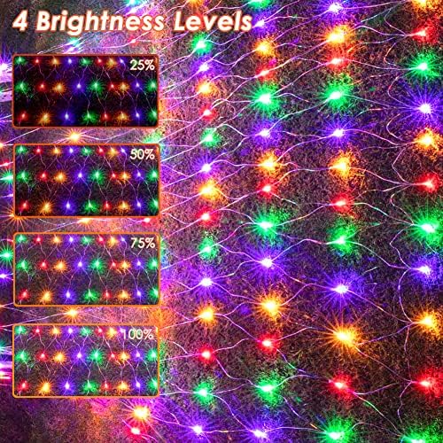 Božić neto svjetla vanjski ukrasi, 360led 13ft x 6.6 FT vanjski grmovi neto svjetla sa 8 načina daljinski, višebojni Božić svjetla Tree wrap dekoracije za odmor Lawn Bush Party dekor