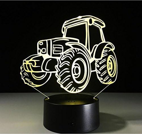 3d traktor Car noćno svjetlo USB Napajano daljinsko upravljanje dodirni prekidač dekor stol optičke