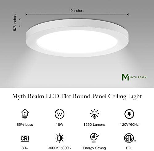 Mythe Realm LED Flush Mount Cloip Mesch Tuče 4 Veličina Zatamnjene podesive 3 temperature boja 3000/4000