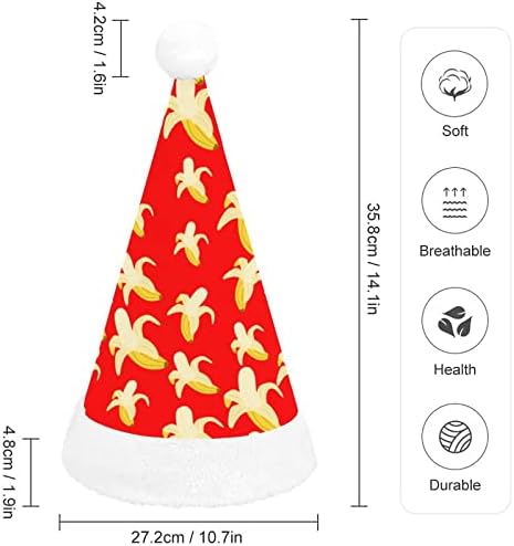 Nudquio Banana Božić kape Santa šešir za Božić odmor porodice štampane