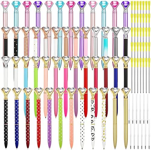 100 kom dijamantske olovke rasuti 50 kristalne hemijske olovke sa dijamantom na vrhu metalne hemijske olovke