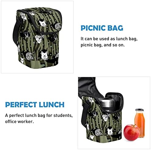 Hohodiy Leopard torba za ručak za pse, lagana kutija za ručak za žene, mala torba za ručak