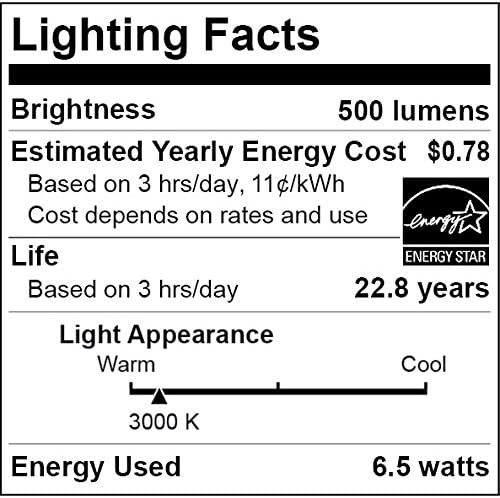 Sunlite PAR16 / LED / 6.5 W / ES/30K 3000K Srednja E26 baza dimabilna LED 50W ekvivalentna PAR16