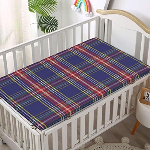 Opremljen list sa postavljenim krevetićem, standardni krevetići sa krevetom sa krevetom sa madracem madrac madrac posteljina za djecu za djevojčicu ili dječak, 28 x52, višebojni