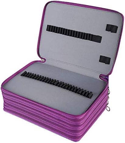 Shulaner 250 slota Organizator pernica u boji sa patentnim zatvaračem PU kožna torba za držač