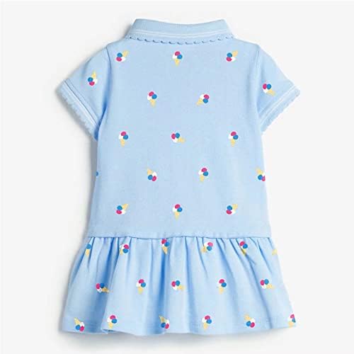 LAMGOOL Baby Girls Ljetna casual haljina kratki rukav crtani uniformnu uniformu polo haljina reproduktora
