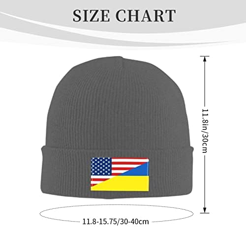 Sjedinjene Države stoje s Ukrajinom pleteni šešir topla kapica Lobanja Meki sat kape za muškarce žene klasična