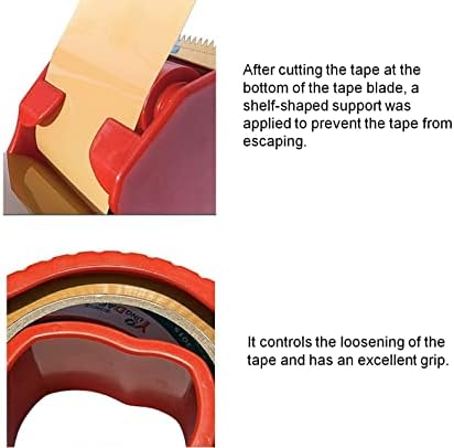 POPOS STORE lako sečenje dijagonalne oštrice ručni 2 inčni dozator trake za pakovanje crveni