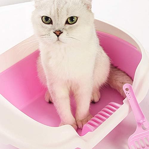 Poluzatvorena kutija za mačke, posuda za otpatke sa lopatom plastični umivaonik za kupanje za mačke