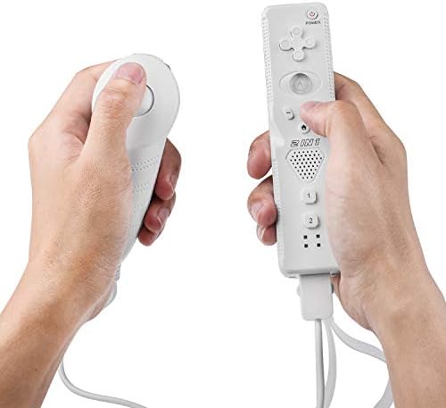 2 Pack Wii daljinski upravljač sa Wii Motion Plus iznutra | Shock Wii Nunchuk kontroler | Kompatibilan