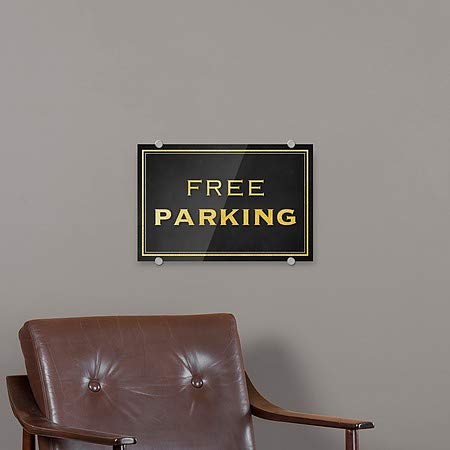 CGsignLab | Besplatan parking-klasični zlatni Premium akrilni znak | 18 x12
