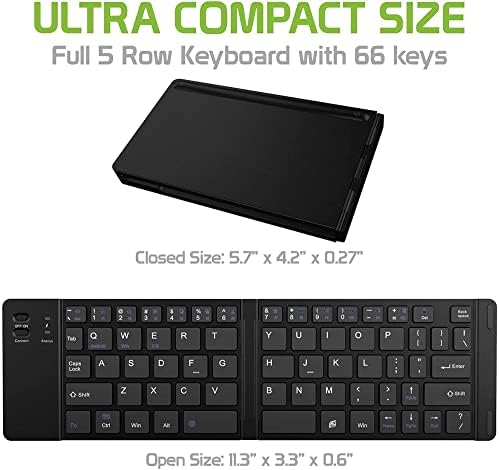Radovi Cellet Ultra tanka sklopiva Bežična Bluetooth tastatura kompatibilna sa Sony Xperia Z LTE sa držačem