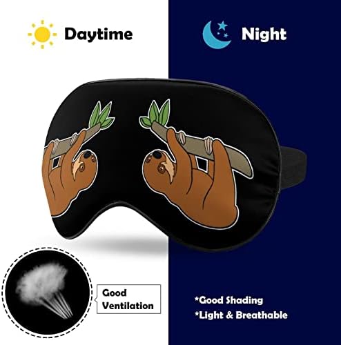 Slatka viseća lenjost Print maska ​​za oči lagano blokiranje maske za spavanje sa podesivim remenom za putni rad za spavanje