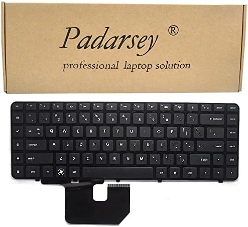 Padarsey zamjena tastature sa ramom kompatibilnim za HP Pavilion DV6-3000 DV6-3100 DV6-3200 dv6-3300 dv6-4000 Serija laptopa Black us Layout, kompatibilni Broj dijela 597635-001 597635-001