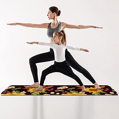 Debela neklizajuća Vježba & amp; fitnes 1/4 prostirka za jogu sa Vintage jesenskim printom za Yoga