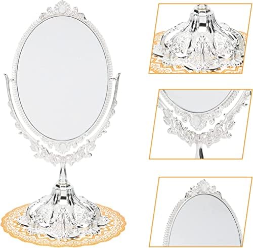 Lqbywl uokvireno ogledalo, Uni sobni dekor,okruglo ogledalo,Vintage ogledalo za šminkanje dvostrano uvećavajuće ogledalo za šminkanje okretno isprazno Kozmetičko ogledalo za spavaću sobu u kupaonici