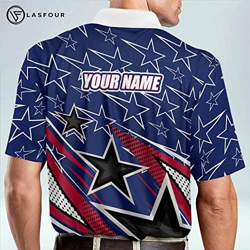 Lasfour Custom USA košulje za kuglanje s imenom, orlovi za kuglanje za muškarce, patriotske kugličke majice za muškarce i žene