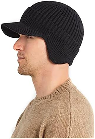 XYIYI Muška zimska pletena kapa sa ušicama topla kapa na otvorenom