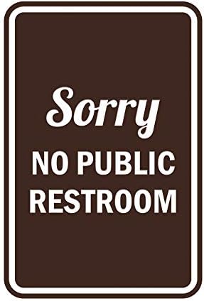Znakovi Bylita Portret okrugli žao mi je javni toalet znak sa ljepljivom trakom, nosači na bilo kojoj površini, otporno na vremenske uvjete, unutarnje / vanjske upotrebe - mala