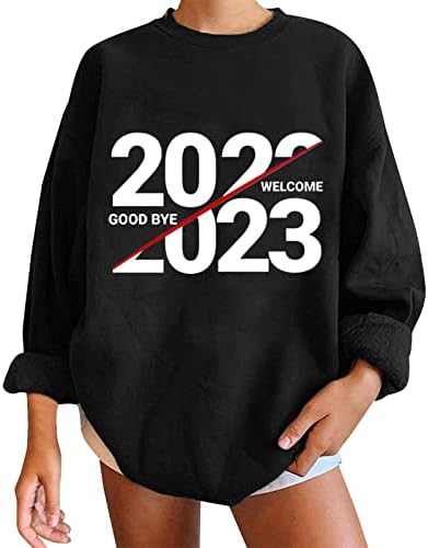 Jjhaevdy ženska majica sa dugim rukavima 2023, okruglog vrata, pulover za rame, klasična lagana majica