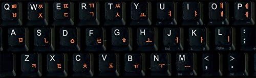 Korejsko-Engleske Netransparentne Naljepnice Za Računare Sa Tastaturom U Crnoj Pozadini