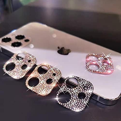 Omorro za iPhone 14 Pro Max Bling Kamera zaštita poklopca sočiva, 3D Glitter Crystal Diamond Rhinestone