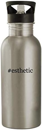 Knick Knack pokloni esthetic - 20oz Hashtag od nerđajućeg čelika Vanjska boca za vodu, srebro