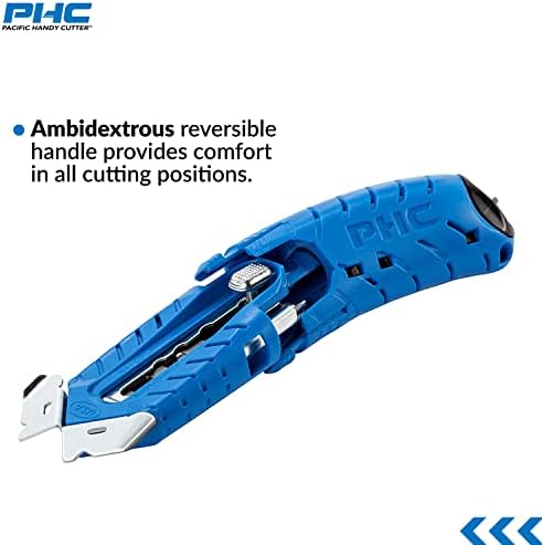Pacific Handy Cutter S8 sigurnosni rezač, Ambidextrous uvlačivi Pomoćni nož ergonomskog dizajna,