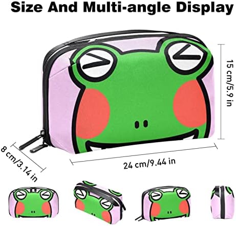 Elektronski Organizator, smiješna slatka žaba mala torba za nošenje putnog kabla, kompaktna tehnološka torba