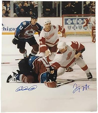 Darren McCarty & Claude Lemieux potpisao je borbe protiv 16x20 - 79232 - autogramene NHL fotografije