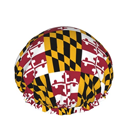 Žene za višekratnu tehničku hat za vješanje kose Maryland Zastava Ponose dvostruki slojevi vodootporni kapice