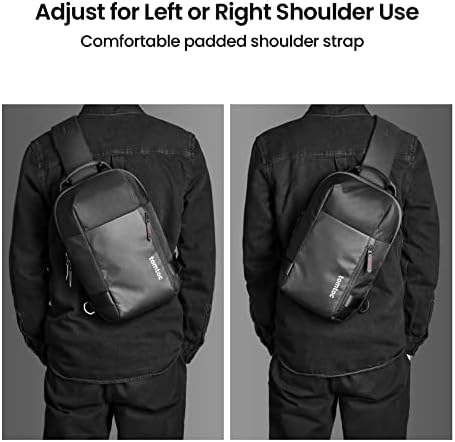 tomtoc kompaktna EDC torba za remenje, minimalistička torba za prsa preko ramena za Nintendo Switch OLED,