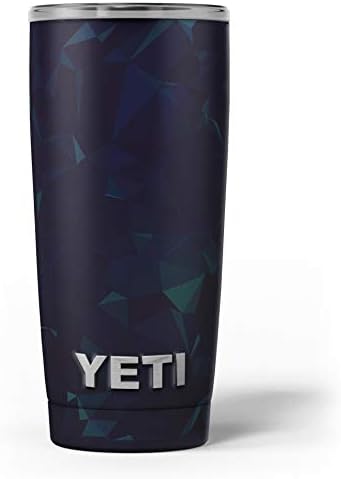 Dizajn Skinz Plavi Geometrijski V13 - Kožni dekal vinil Komplet zamotača kompatibilan sa Yeti Rambler Cooler
