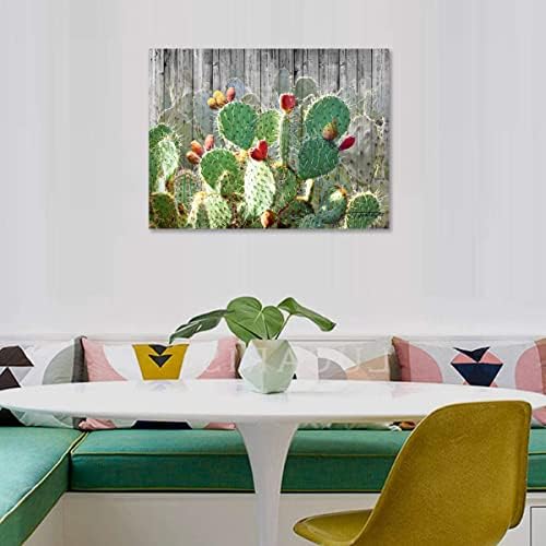 Woxfcart Cactus slika platna zidna Umjetnost tropska zelena biljka za seosku spavaću sobu dekor dnevne sobe