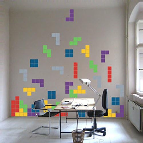 Tetris naljepnici - video igre - Lego umjetnost, dječja soba Video igra naljepnice zidne naljepnice