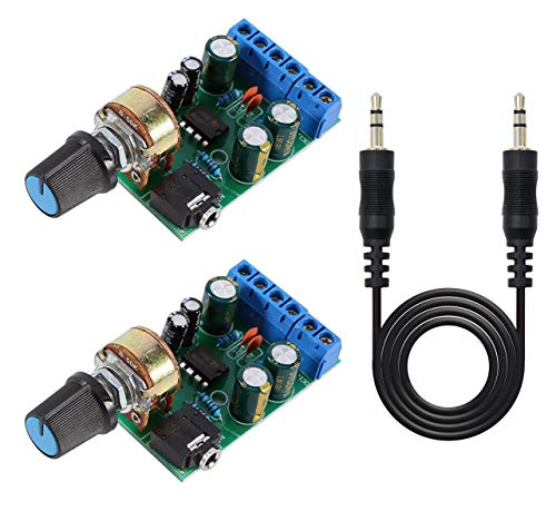 DAOKI 2kom Tda2822m Audio Ampmodul za podizanje DC 1.8-12v 2.0 kanalna Stereo AMP ploča Aux Audio