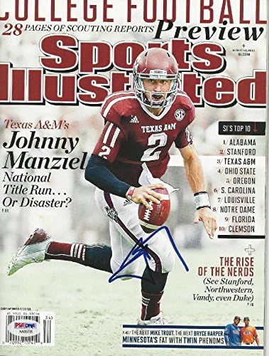 JOHNNY MANZIEL potpisao SPORTS ILLUSTRATED sa PSA/DNK COA - potpisanim NFL časopisima