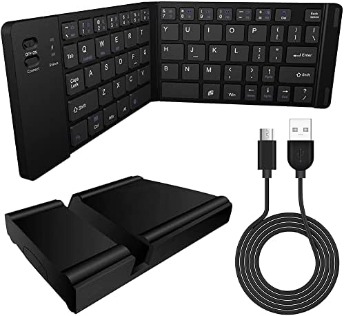 Radovi Cellet Ultra tanka sklopiva Bežična Bluetooth tastatura kompatibilna sa Pantech Burst sa držačem telefona-punjiva