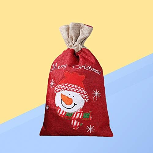 NUOBESTY Santa Sacks Santa Sack vezica Burlap Santa poklon torbe Sretan Božić Candy poslastica poklon torbe